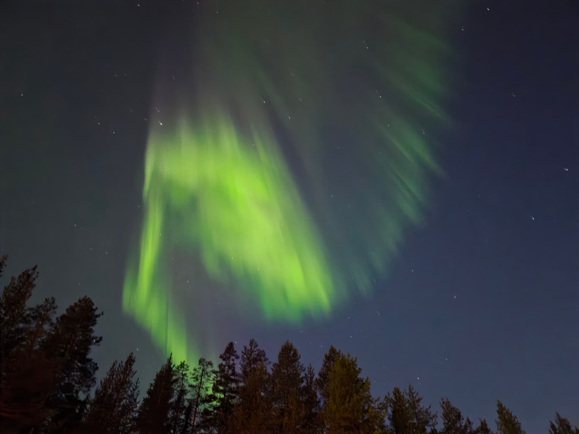 Revontulet Naruskan taivaalla